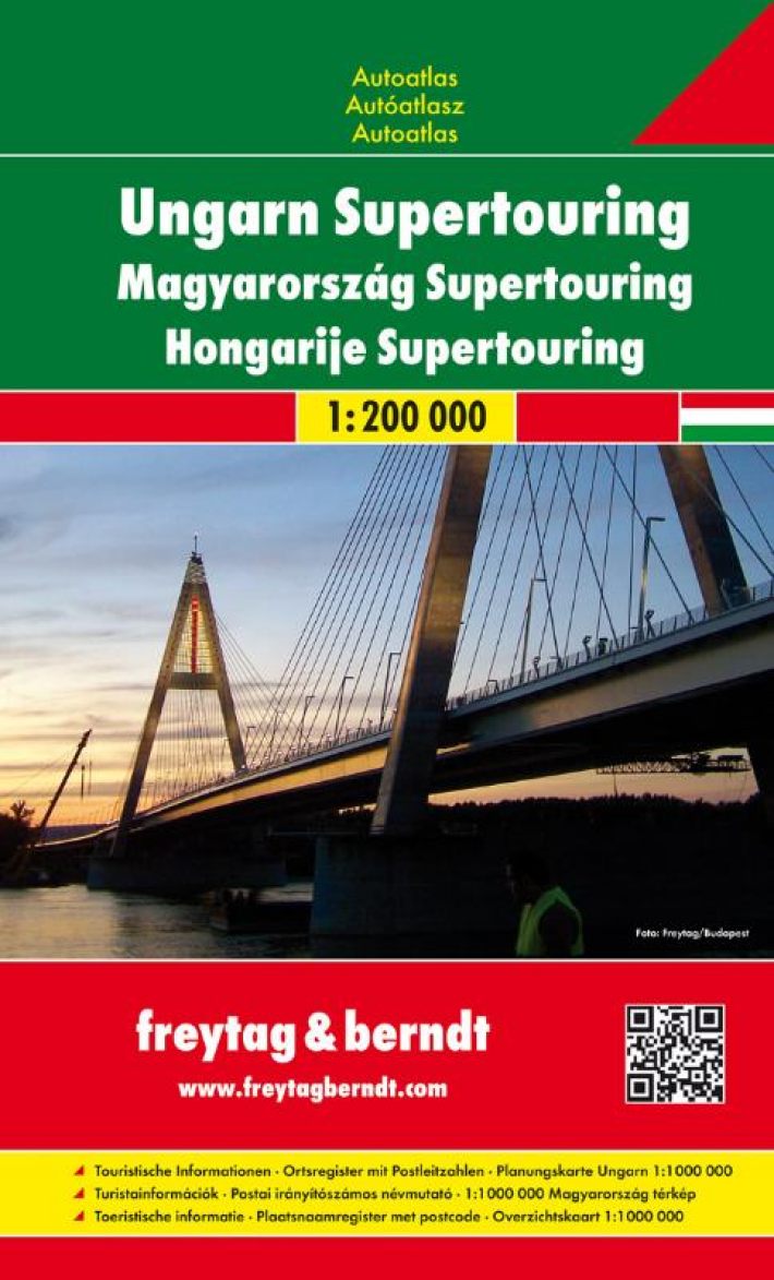 Hongarije Supertouring Wegenatlas F&B