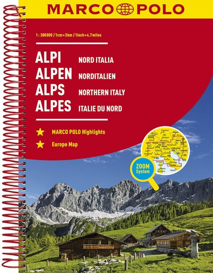 Alpen - Noord Italië Wegenatlas Marco Polo
