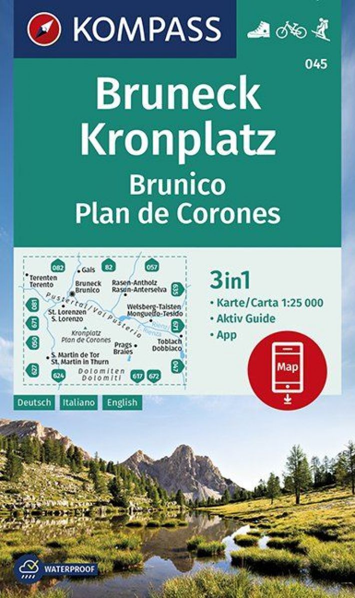 Bruneck, Kronplatz Brunico Plan de Corones 1:25 000