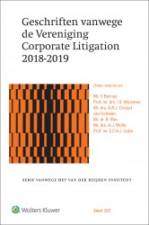 Geschriften vanwege de Vereniging Corporate Litigation 2018-2019 • Geschriften vanwege de Vereniging Corporate Litigation 2018-2019