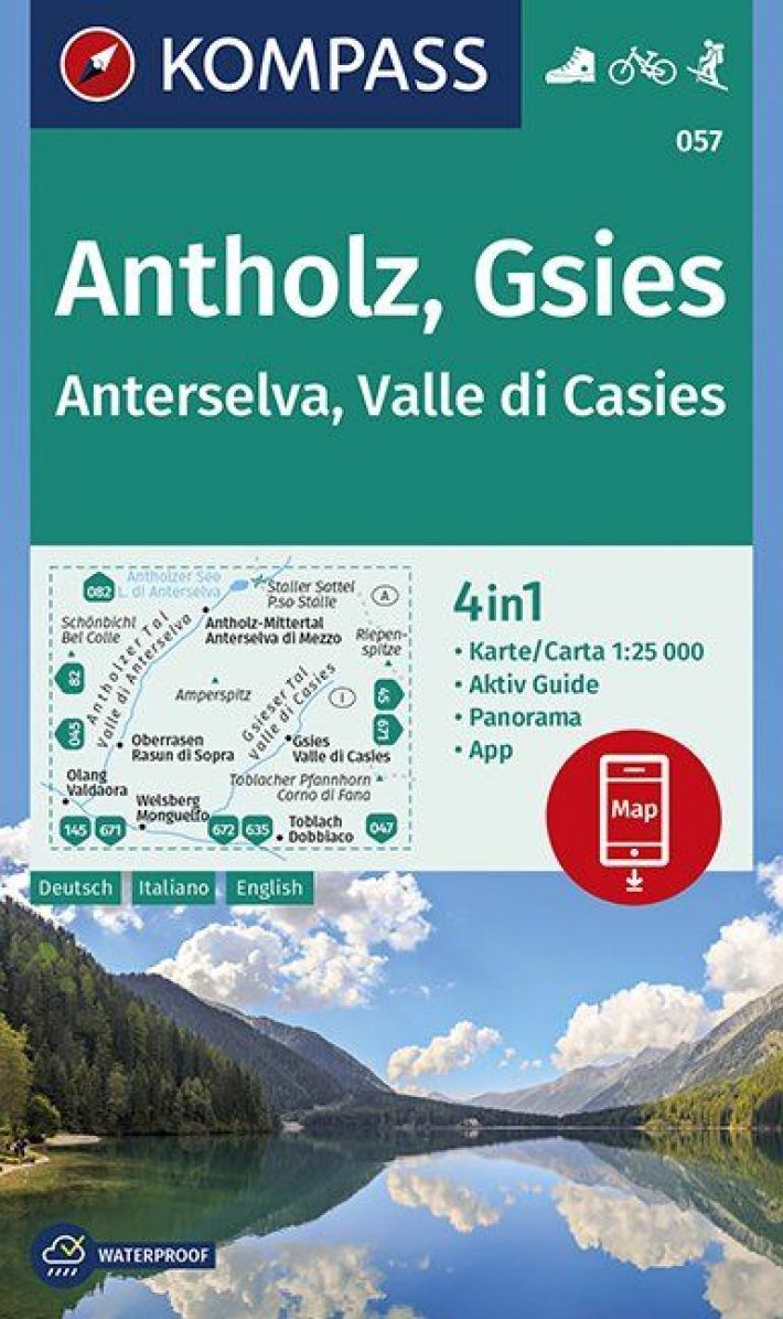 Antholz, Gsies, Anterselva, Valle di Casies 1:25 000