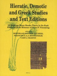 Hieratic, Demotic and Greek Studies and Text Editions