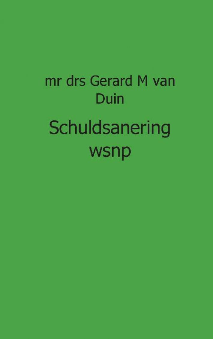 Schuldsanering WSNP