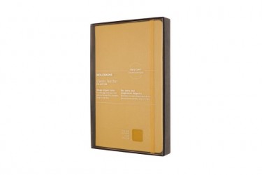 Moleskine LE Notitieboek Leer Large (13x21cm) Gelinieerd Harde Kaft Amber Geel