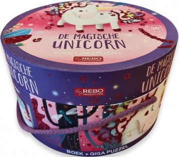 De magische unicorn - boek + giga puzzel