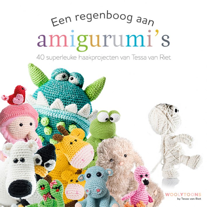 Een regenboog aan amigurumi's