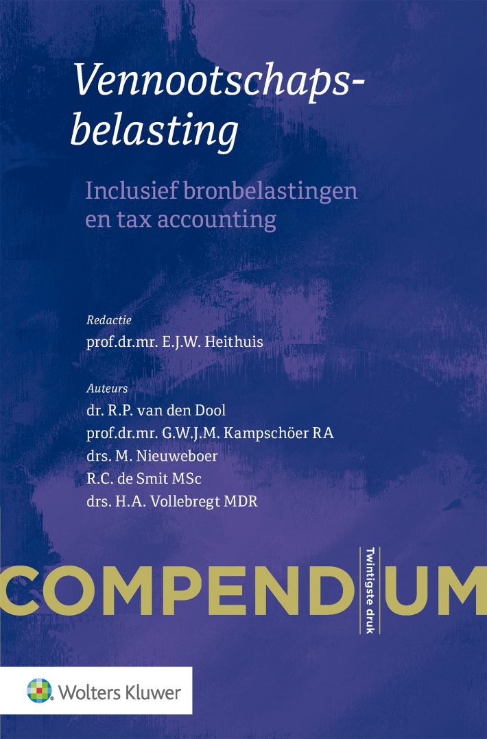 Compendium vennootschapsbelasting &bullet; Compendium Vennootschapsbelasting