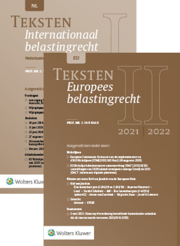 Teksten Internationaal & Europees belastingrecht 2021/2022 • Teksten Internationaal belastingrecht 2021/2022