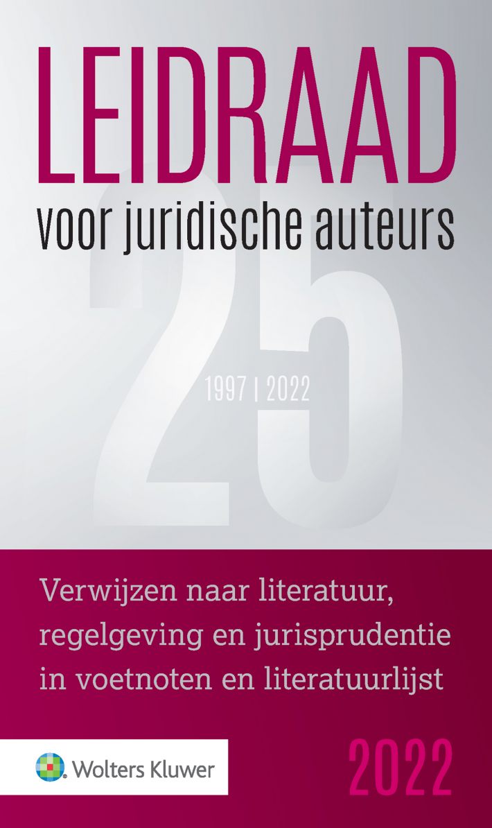 Leidraad voor juridische auteurs &bullet; Leidraad voor juridische auteurs