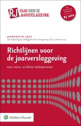 Richtlijnen voor de jaarverslaggeving voor micro- en kleine rechtspersonen 2022 &bullet; Richtlijnen voor de jaarverslaggeving voor micro- en kleine rechtspersonen 2022