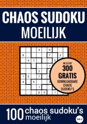 Sudoku Moeilijk: CHAOS SUDOKU - nr. 3 - Puzzelboek met 100 Moeilijke Puzzels voor Volwassenen en Ouderen