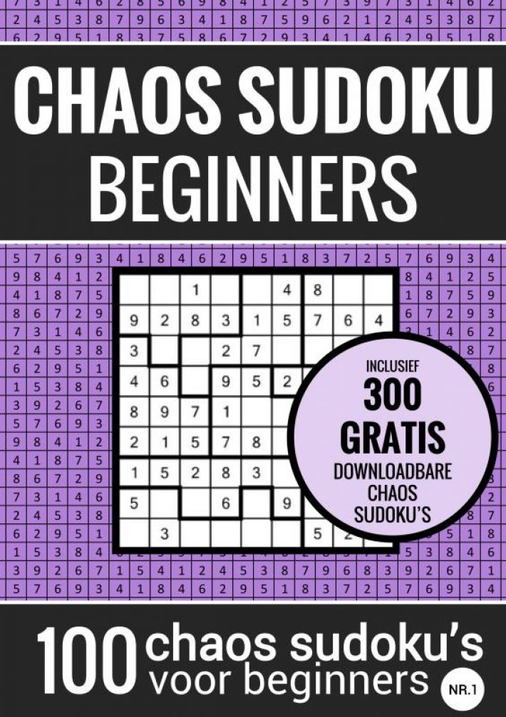 Sudoku Makkelijk: CHAOS SUDOKU - nr. 1 - Puzzelboek met 100 Makkelijke Puzzels voor Volwassenen en Ouderen