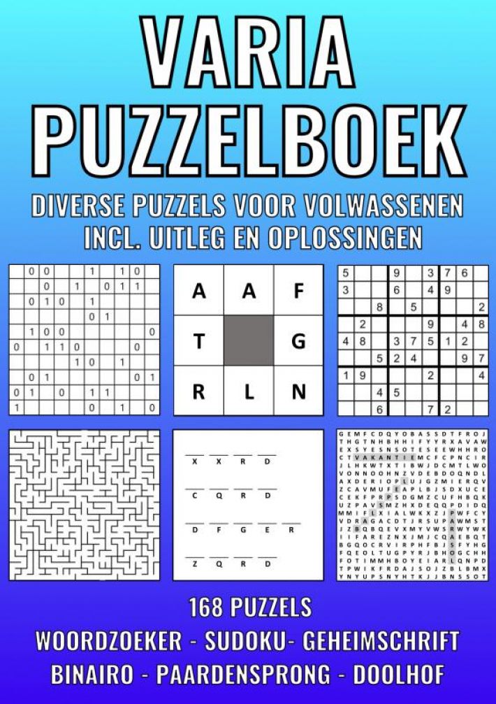 Varia Puzzelboek - Diverse Puzzels voor Volwassenen - Incl. Uitleg en Oplossingen - Nr. 41
