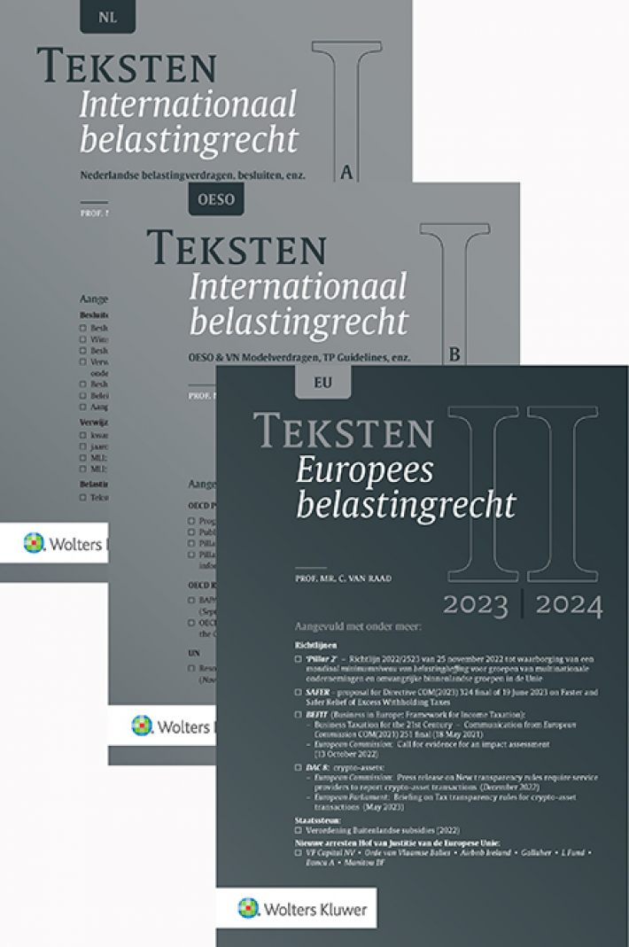 Teksten Internationaal & Europees belastingrecht 2023/2024