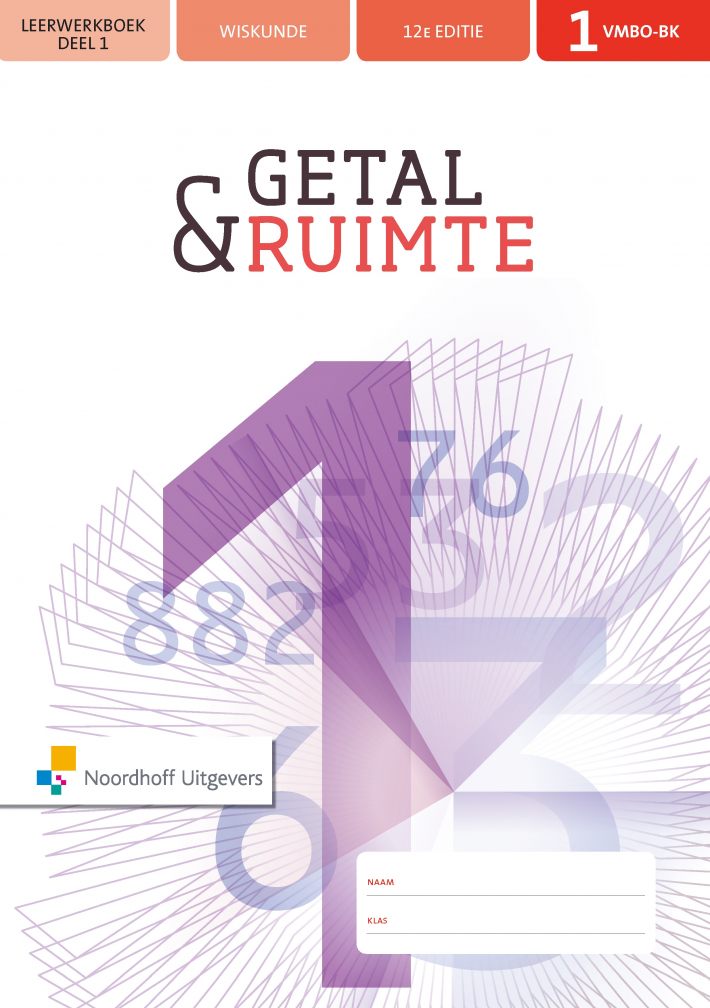 Getal & Ruimte 12e ed vmbo-bk 1 leerwerkboek deel 1 + 2 (incl. rekenkatern)