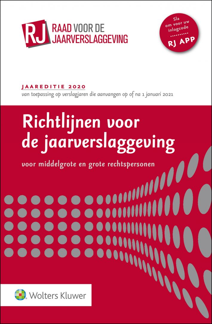 Richtlijnen voor de jaarverslaggeving, middelgrote en grote rechtspersonen 2020
