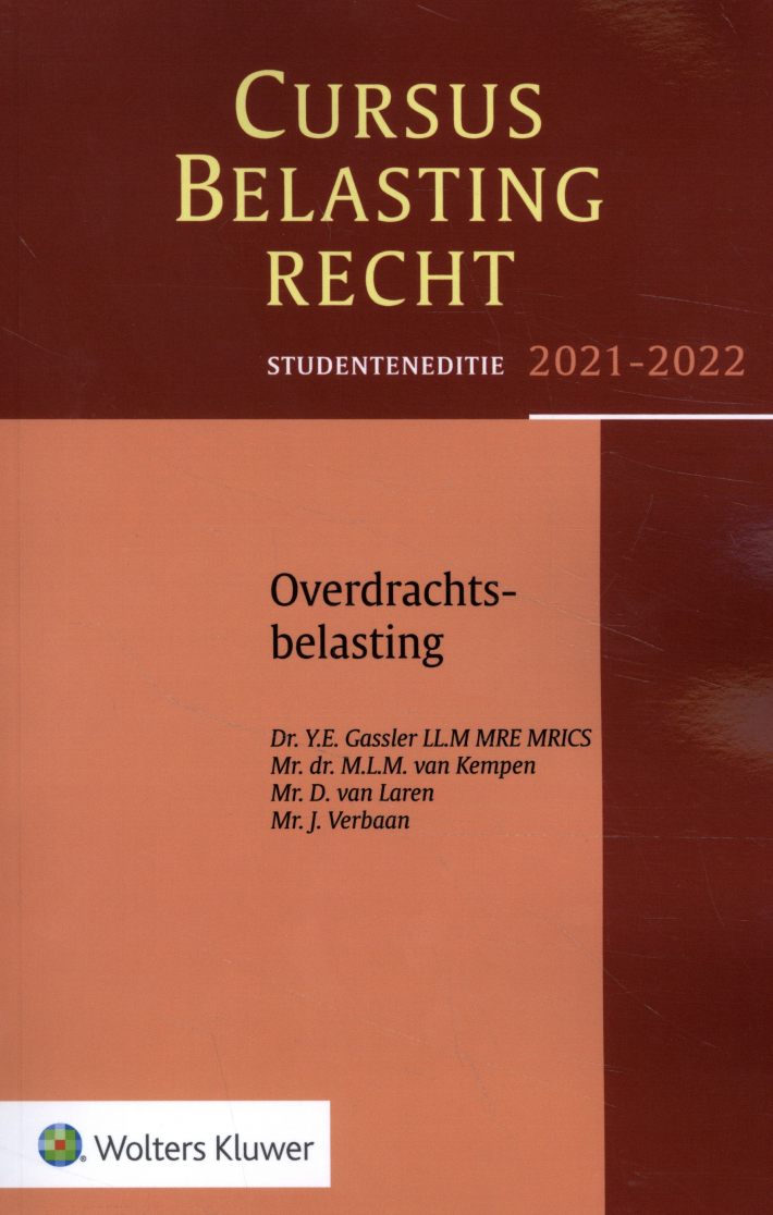 Cursus Belastingrecht Overdrachtsbelasting