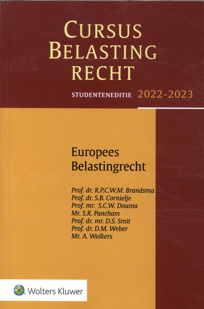 Cursus Belastingrecht Europees belastingrecht