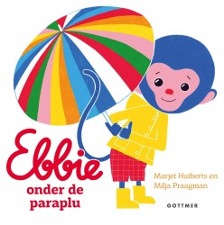 Ebbie onder de paraplu