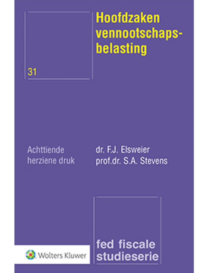 Hoofdzaken vennootschapsbelasting