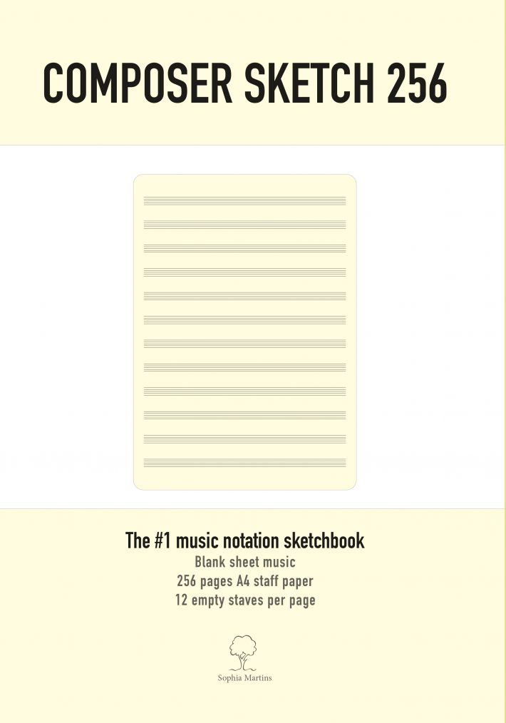 Composer Sketch 256 - A4 Muziekpapier met lege notenbalken