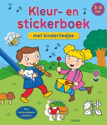 Kleur- en stickerboek met kinderliedjes