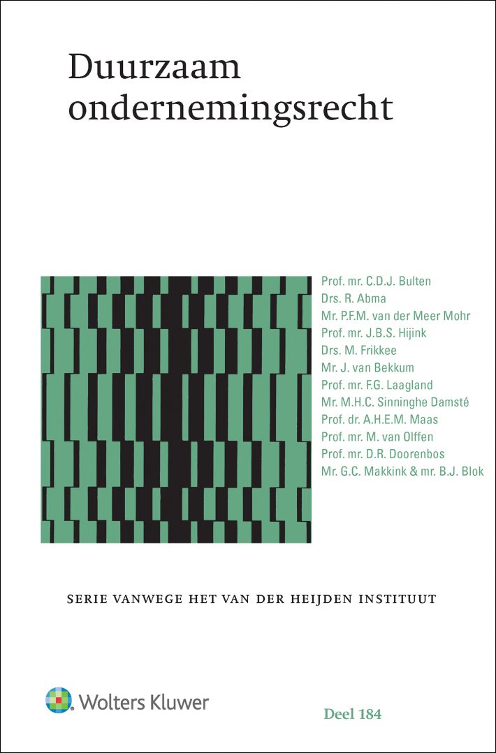 Duurzaam ondernemingsrecht • Duurzaam ondernemingsrecht