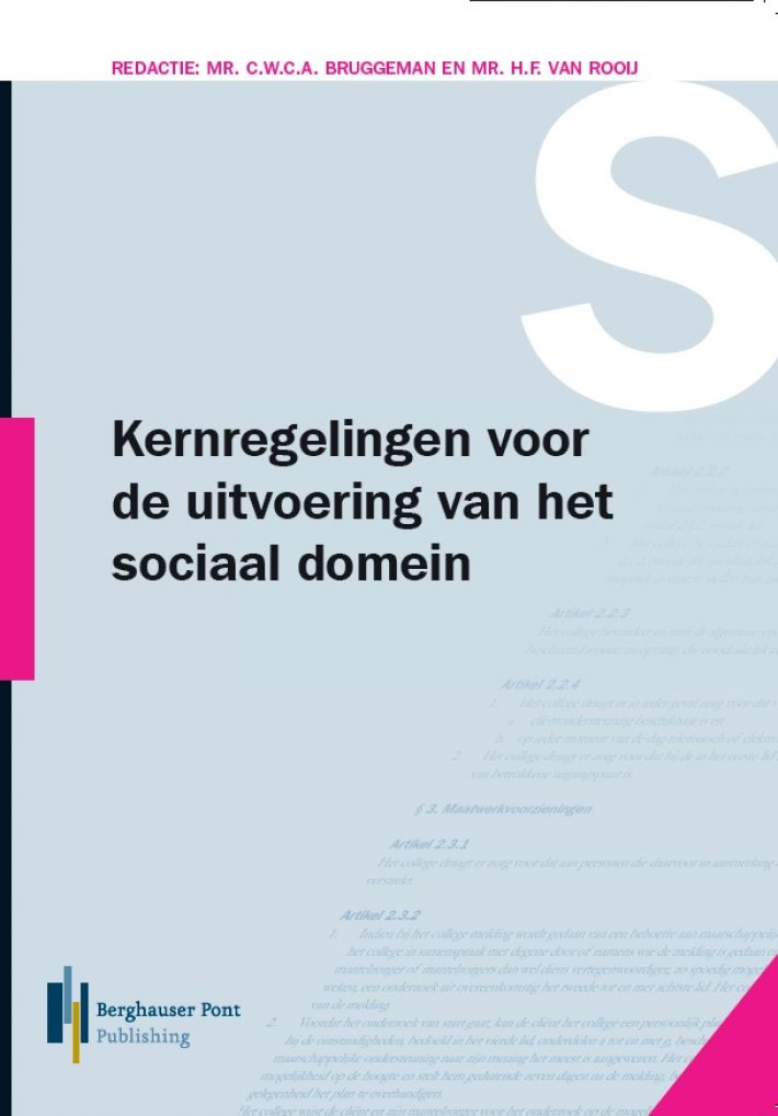 Kernregelingen voor de uitvoering van het sociaal domein 2019