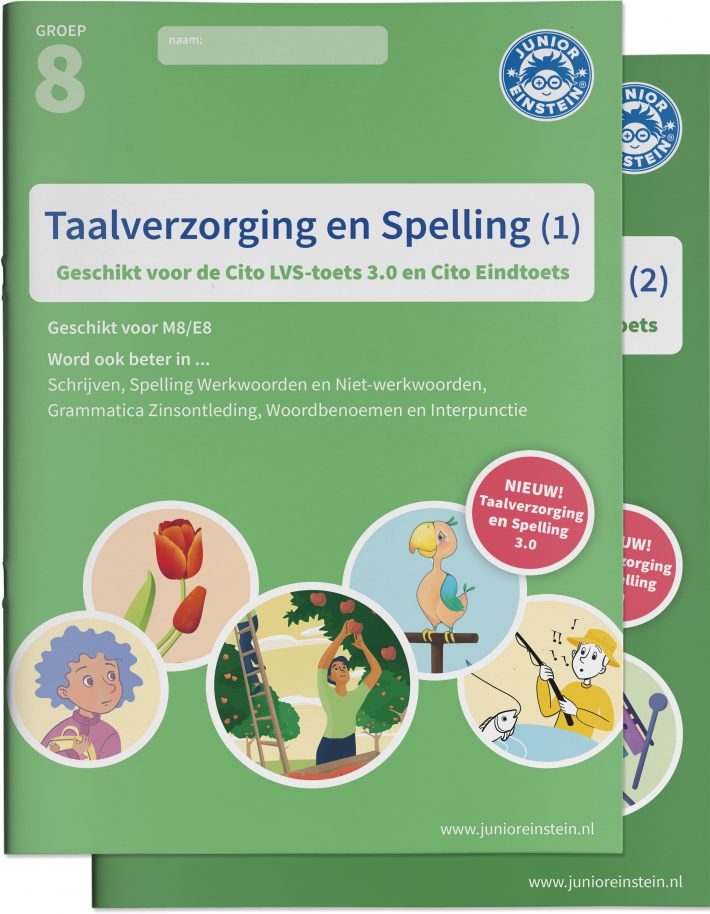 Taalverzorging en Spelling Cito Oefenboeken Set Deel 1 en 2