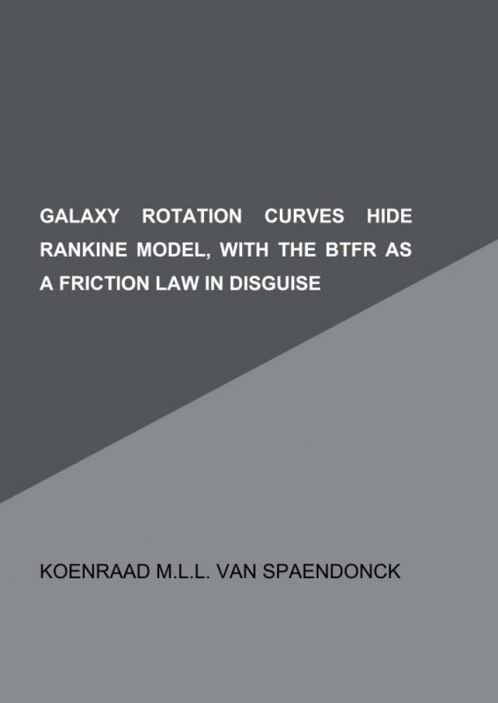Galaxy rotation curves hide Rankine model, with the BTFR as a friction law in disguise