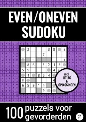 Even/Oneven Sudoku - Nr. 31 - 100 Puzzels voor Gevorderden