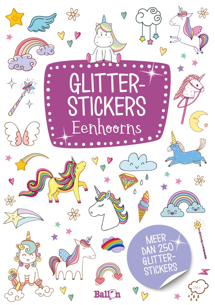 Glitterstickers Eenhoorns