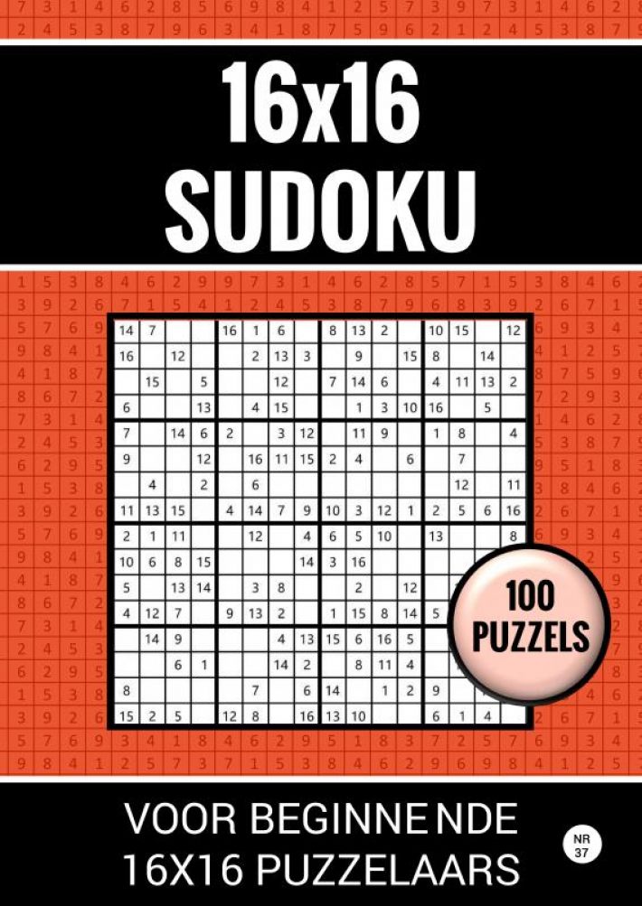 16x16 Sudoku - 100 Puzzels voor Beginnende 16x16 Puzzelaars - Nr. 37