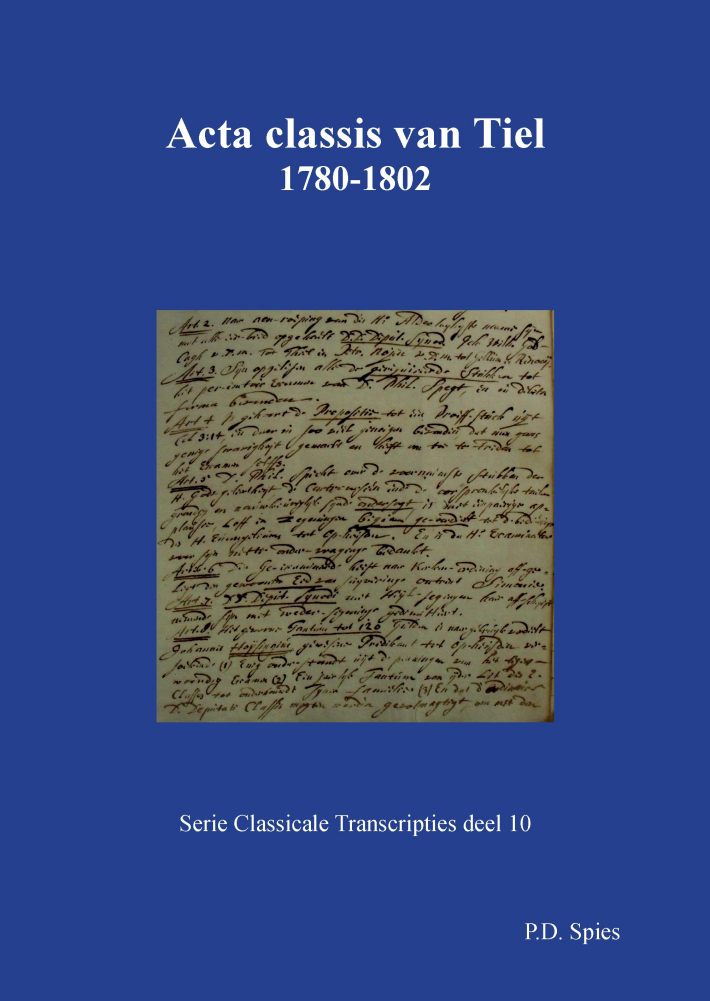 Acta classis van Tiel 1780-1802