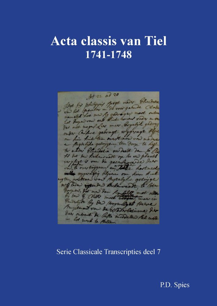 Acta classis van Tiel 1731-1748