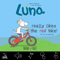 Luna really likes the red bike!