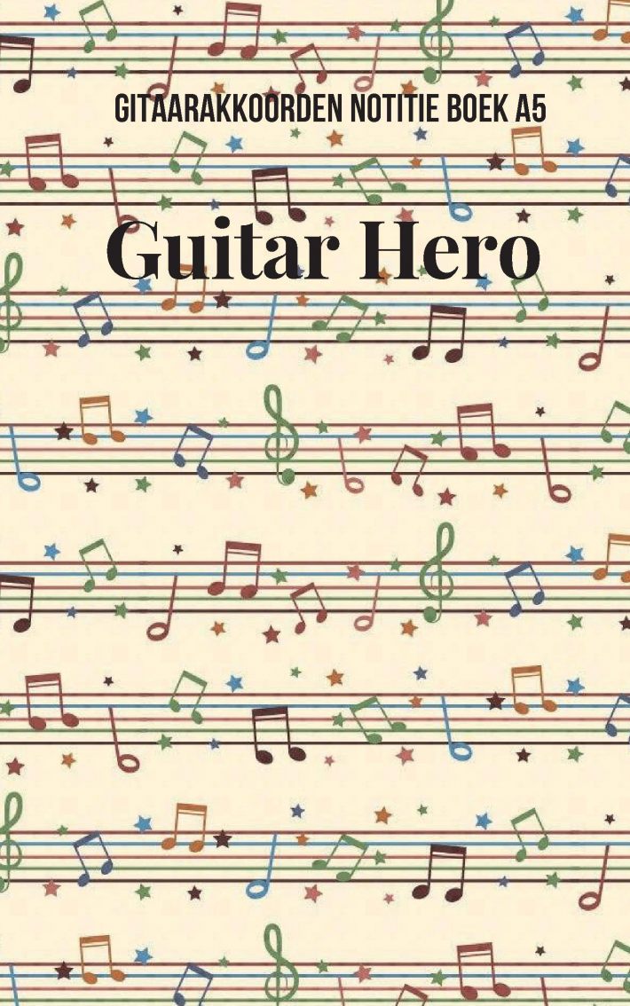 Gitaarakkoorden Notitieboek A5 Guitar hero