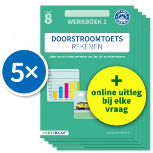 Doorstroomtoets Rekenen – Werkboek 1 + Online video-uitleg (set van 5)