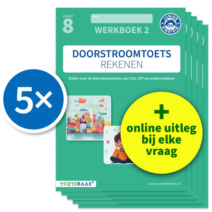 Doorstroomtoets Rekenen – Werkboek 2 + Online video-uitleg (set van 5)