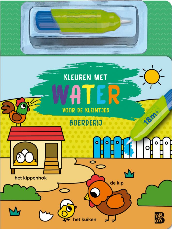 Kleuren met water voor de kleintjes: Boerderij 18m+