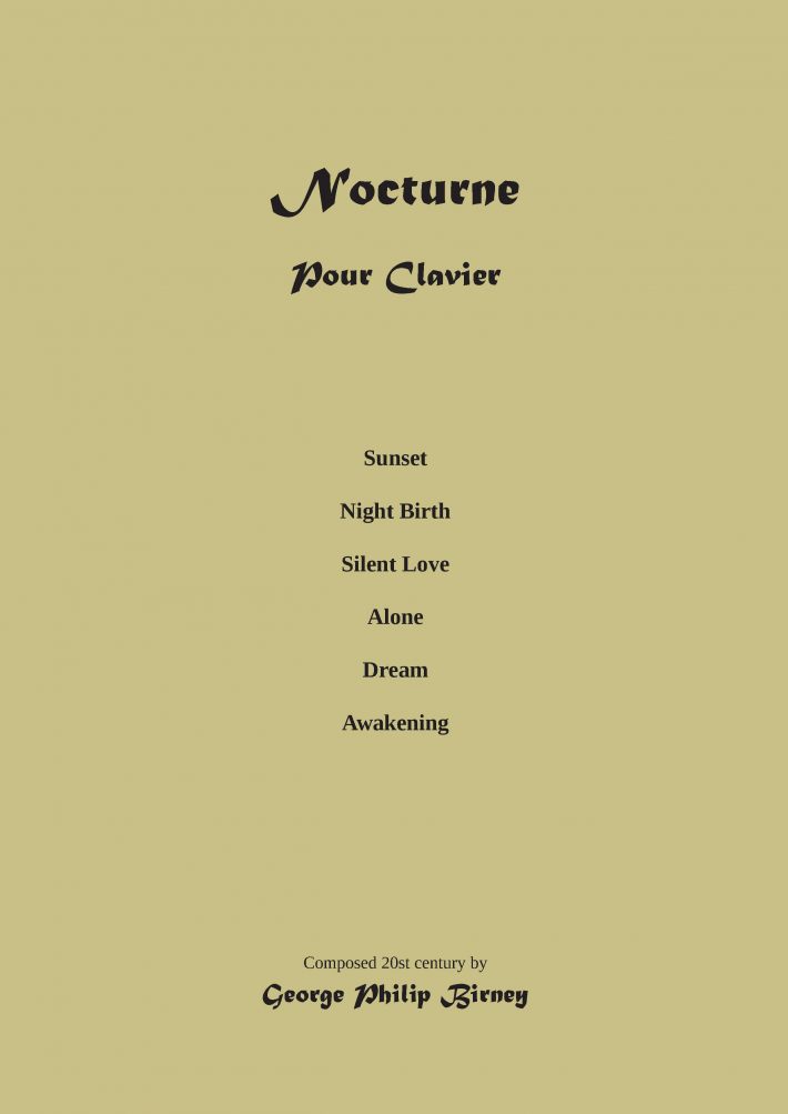 Piano Nocturne: Composition Musical Score