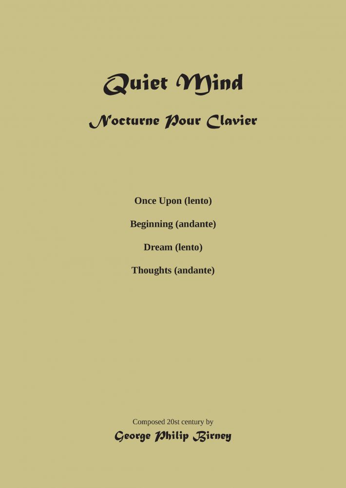 Quiet Mind Nocturnina pour Clavier