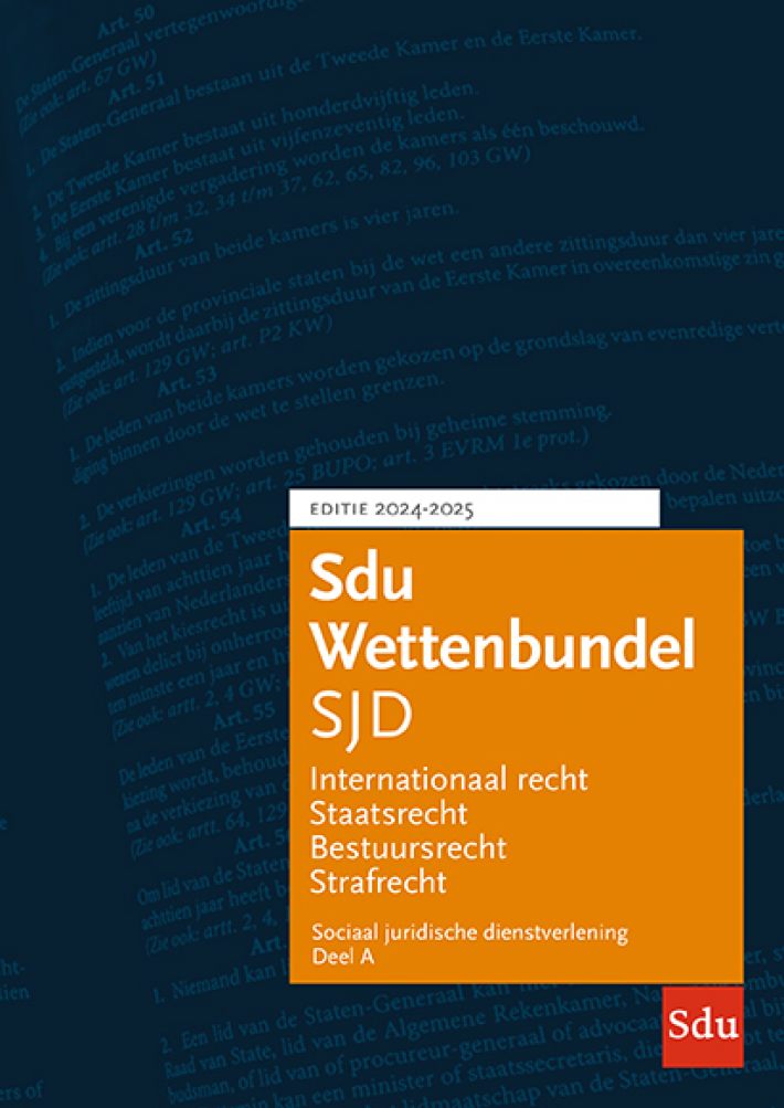 Sdu Wettenbundel Sociaal Juridische Dienstverlening