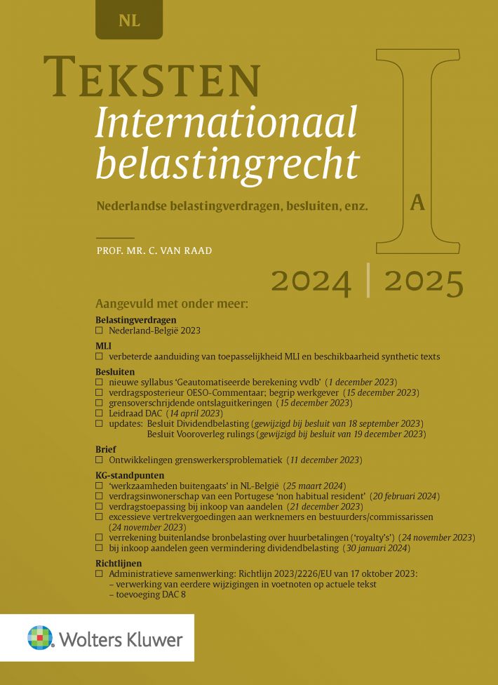 Teksten Internationaal belastingrecht