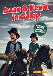 Daan en Kevin in galop