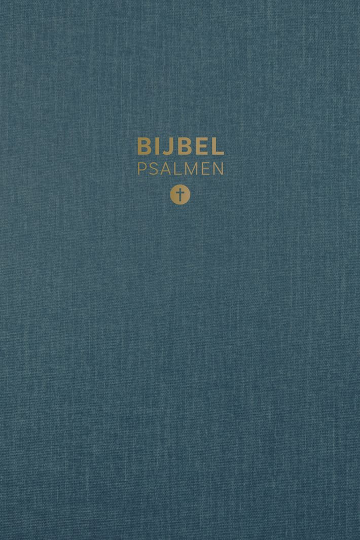 HSV Bijbel met Psalmen 10x15 linnen petrol