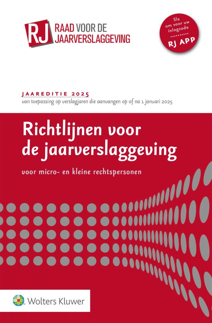 Richtlijnen voor de jaarverslaggeving voor micro- en kleine rechtspersonen • Richtlijnen voor de jaarverslaggeving voor micro- en kleine rechtspersonen