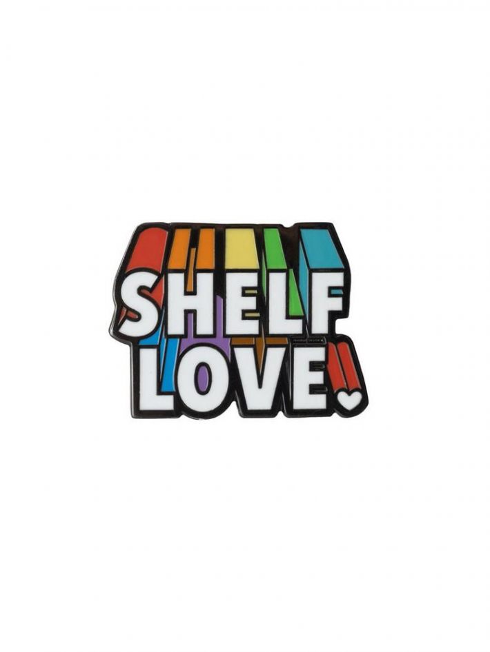 Shelf love enamel pin