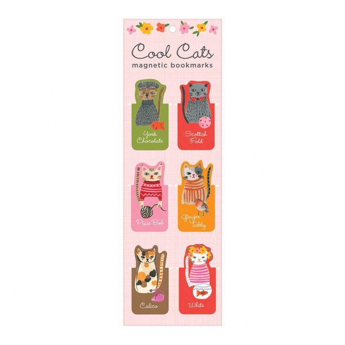 Cool Cats Magnetic Bookmarks