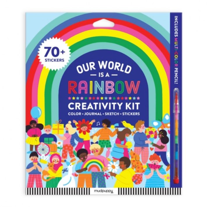 Our World Is a Rainbow Creativity Kit [With Stickers and Multi-Color Pencil]